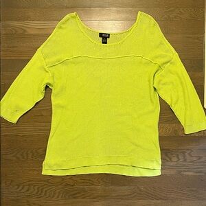 a.n.a Lime Green Mesh Sweater